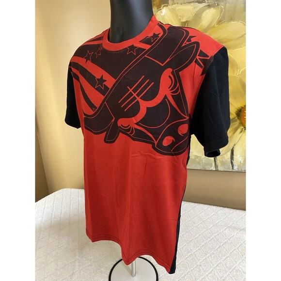 UNK Chicago Bulls Graphic Print 2 Sided Shirt NBA Red/blaxk Men’s Size Medium - Picture 7 of 14